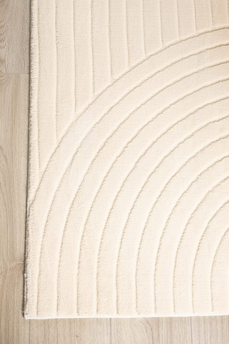 Maskinvevd teppe Cozy Zen 155x230 cm - Natur - Tekstiler & tepper - Teppe & matte - Moderne matte - Friezematte