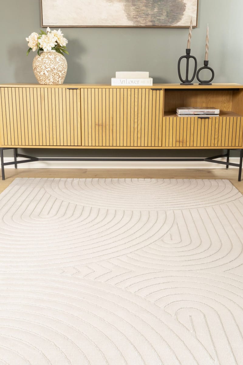 Maskinvevd teppe Cozy Zen 200x290 cm - Grå - Tekstiler & tepper - Teppe & matte - Moderne matte - Wiltontepper