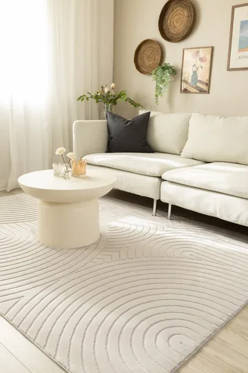 Maskinvevd teppe Cozy Zen 200x290 cm - Grå - Tekstiler & tepper - Teppe & matte - Moderne matte - Wiltontepper