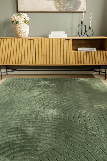 Maskinvevd teppe Cozy Zen 200x290 cm - Smaragdgrønn - Tekstiler & tepper - Teppe & matte - Moderne matte - Wiltontepper