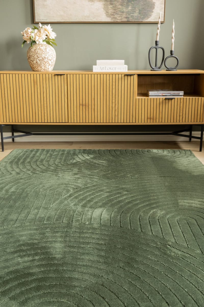 Maskinvevd teppe Cozy Zen 200x290 cm - Smaragdgrønn - Tekstiler & tepper - Teppe & matte - Moderne matte - Wiltontepper
