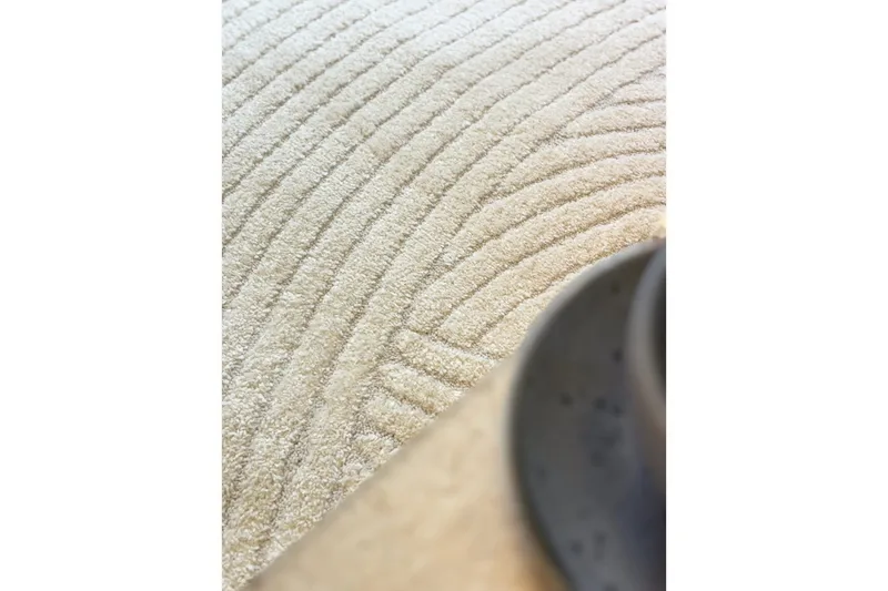 Maskinvevd teppe Genova Harmony - 160x230 cm, Hvit - Tekstiler & tepper - Teppe & matte - Moderne matte - Friezematte