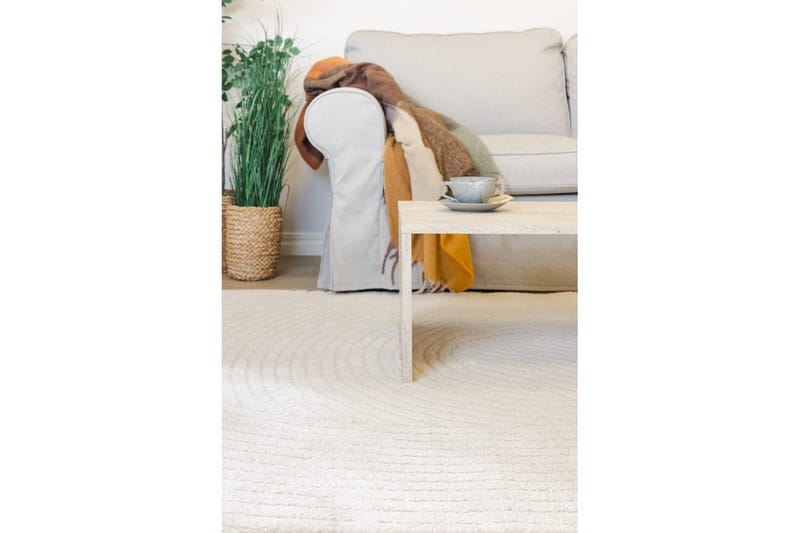 Maskinvevd teppe Genova Harmony - 240x340 cm, Hvit - Tekstiler & tepper - Teppe & matte - Moderne matte - Friezematte