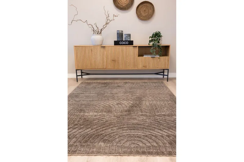 Maskinvevd teppe Genova Zen - 160x230 cm, Mokka - Tekstiler & tepper - Teppe & matte - Moderne matte - Friezematte