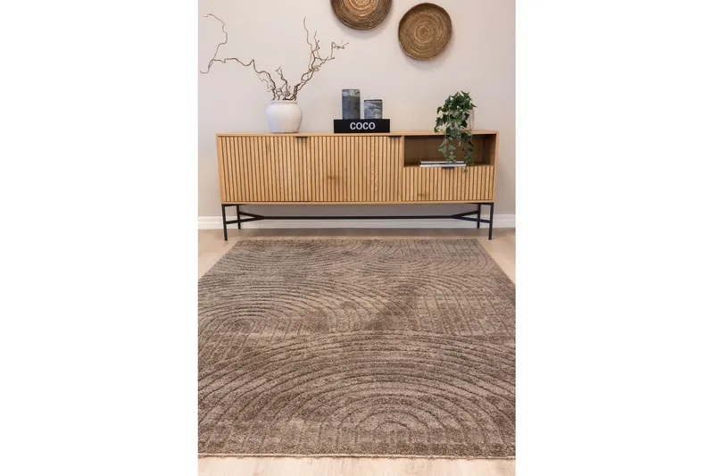 Maskinvevd teppe Genova Zen - 200x290 cm, Mokka - Tekstiler & tepper - Teppe & matte - Moderne matte - Friezematte