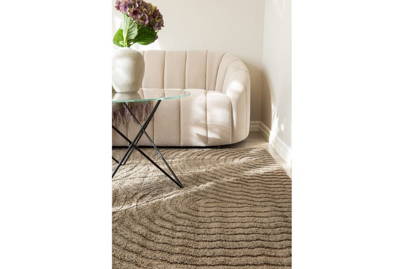 Maskinvevd teppe Genova Zen - 200x290 cm, Mokka - Tekstiler & tepper - Teppe & matte - Moderne matte - Friezematte