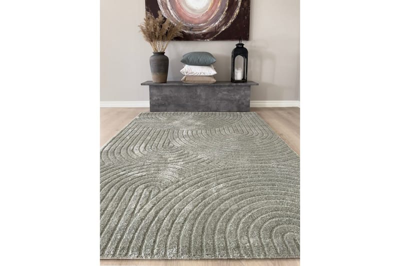 Maskinvevd teppe Genova Zen - 280x380 cm, Grønn - Tekstiler & tepper - Teppe & matte - Moderne matte - Friezematte