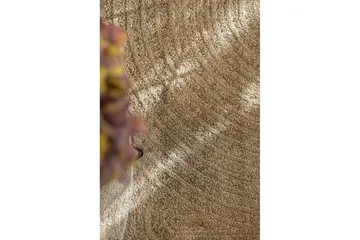 Maskinvevd teppe Genova Zen Rund - 160x160 cm, Mokka - Tekstiler & tepper - Teppe & matte - Moderne matte - Friezematte