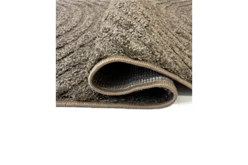 Maskinvevd teppe Genova Zen Rund - 160x160 cm, Mokka - Tekstiler & tepper - Teppe & matte - Moderne matte - Friezematte