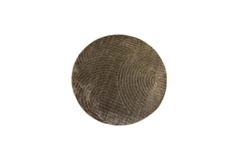 Maskinvevd teppe Genova Zen Rund, 160x160 cm, Mokka