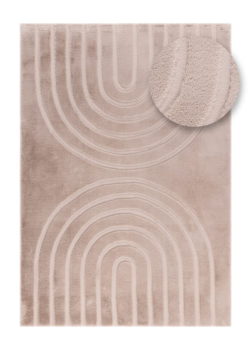 Maskinvevd teppe Heaven Art 160x230 cm - Taupe - Tekstiler & tepper - Teppe & matte - Moderne matte - Friezematte