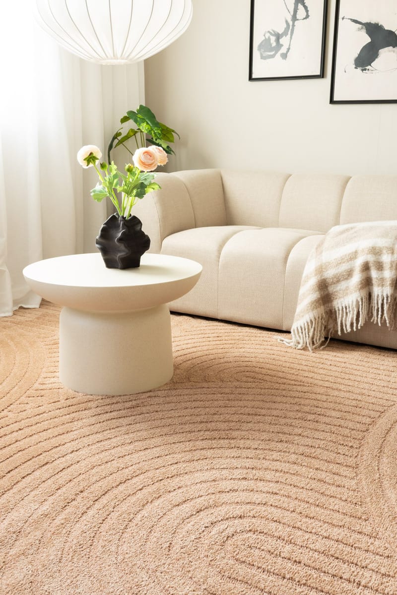 Maskinvevd teppe KM Home Genova Zen 160x230 cm Peach - Peach - Tekstiler & tepper - Teppe & matte - Moderne matte - Wiltontepper