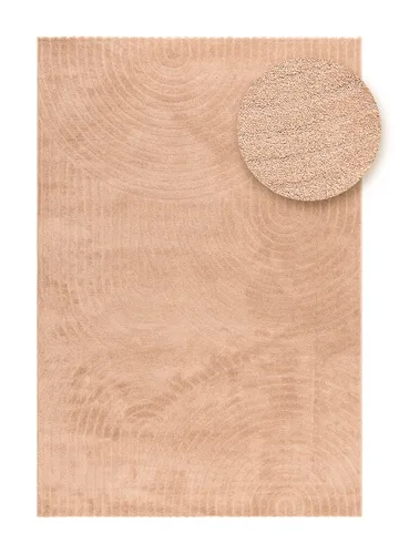 Maskinvevd teppe KM Home Genova Zen 240x340 cm Peach - fersken - Tekstiler & tepper - Teppe & matte - Moderne matte - Friezematte