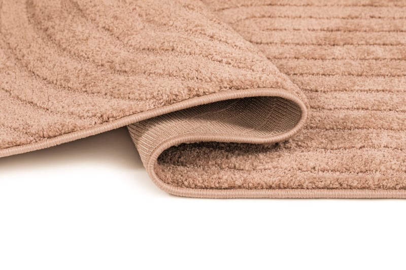 Maskinvevd teppe KM Home Genova Zen 80x250 cm Peach - Fersken - Tekstiler & tepper - Teppe & matte - Moderne matte - Wiltontepper