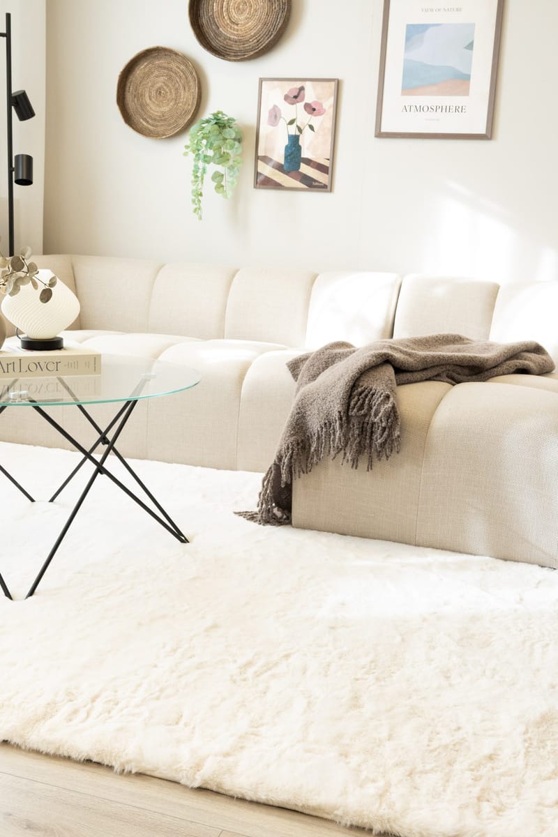 Maskinvevd teppe KM Home Heaven Deluxe 200x290 Creme - Krem - Tekstiler & tepper - Teppe & matte - Moderne matte - Wiltontepper