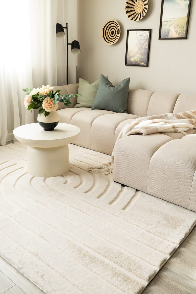 Maskinvevd teppe KM Home Heaven Modern 160x230 Natur - Natur - Tekstiler & tepper - Teppe & matte - Moderne matte - Wiltontepper
