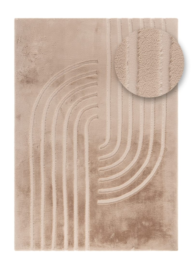 Maskinvevd teppe KM Home Heaven Modern 200x290 Taupe - Taupe - Tekstiler & tepper - Teppe & matte - Moderne matte - Wiltontepper