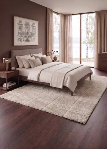 Maskinvevd teppe KM Home Montana Square 140x200 Lin - lin - Tekstiler & tepper - Teppe & matte - Moderne matte - Wiltontepper