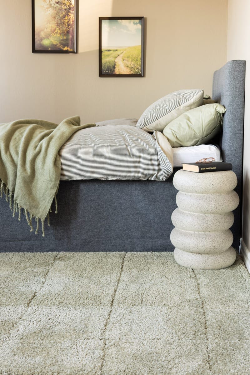 Maskinvevd teppe KM Home Montana Square 160x230 Grønn - Grønn - Tekstiler & tepper - Teppe & matte - Moderne matte - Friezematte