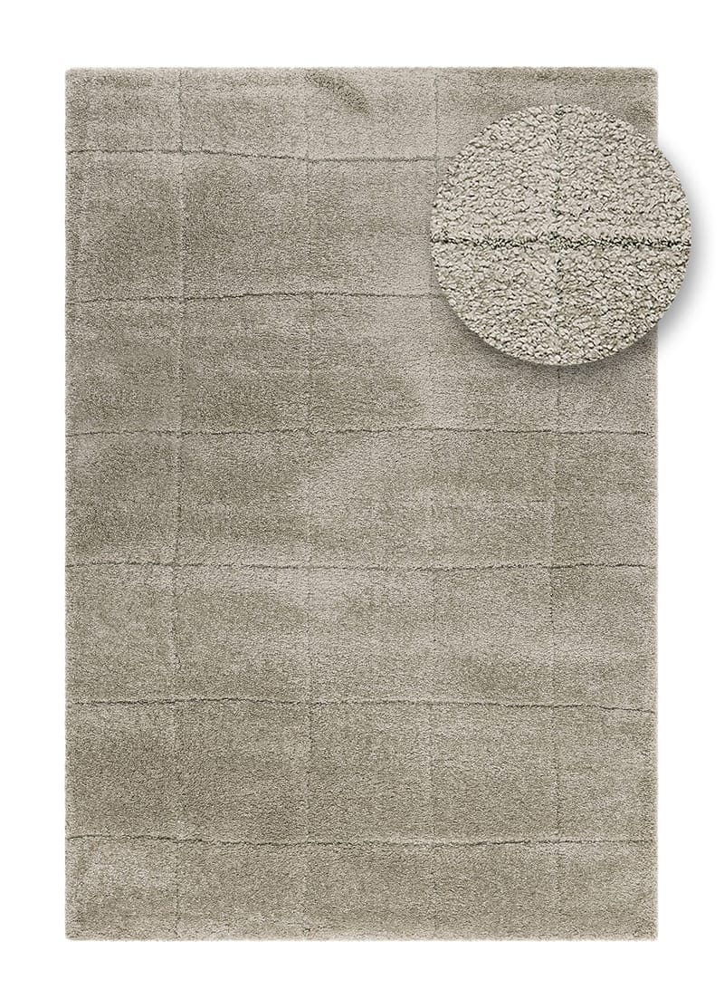 Maskinvevd teppe KM Home Montana Square 160x230 Grønn - Grønn - Tekstiler & tepper - Teppe & matte - Moderne matte - Friezematte