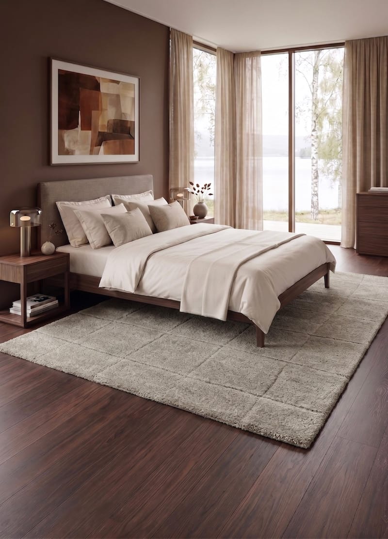 Maskinvevd teppe KM Home Montana Square 160x230 Grønn - Grønn - Tekstiler & tepper - Teppe & matte - Moderne matte - Friezematte