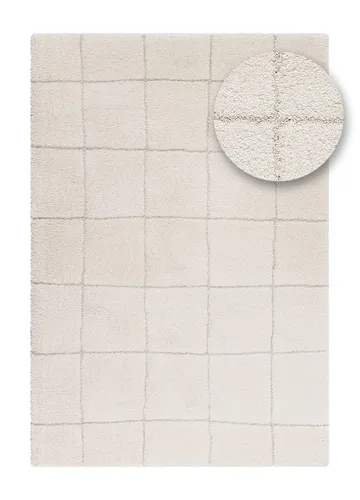 Maskinvevd teppe KM Home Montana Square 200x290 Creme - Creme - Tekstiler & tepper - Teppe & matte - Moderne matte - Wiltontepper