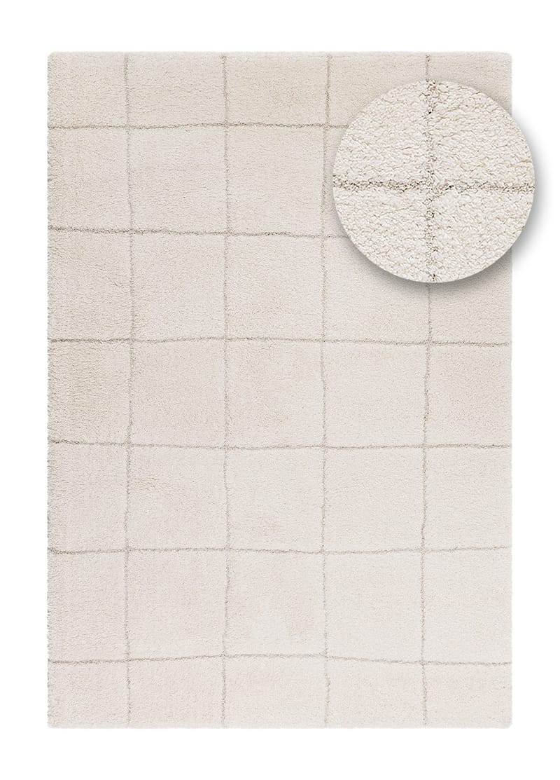 Maskinvevd teppe KM Home Montana Square 200x290 Creme - Creme - Tekstiler & tepper - Teppe & matte - Moderne matte - Wiltontepper