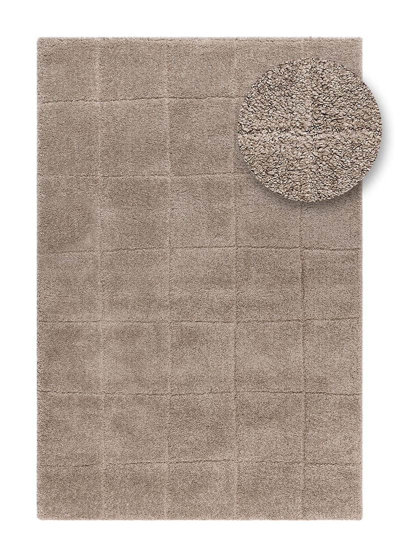 Maskinvevd teppe KM Home Montana Square 240x340 Greige - Greige - Tekstiler & tepper - Teppe & matte - Moderne matte - Wiltontepper