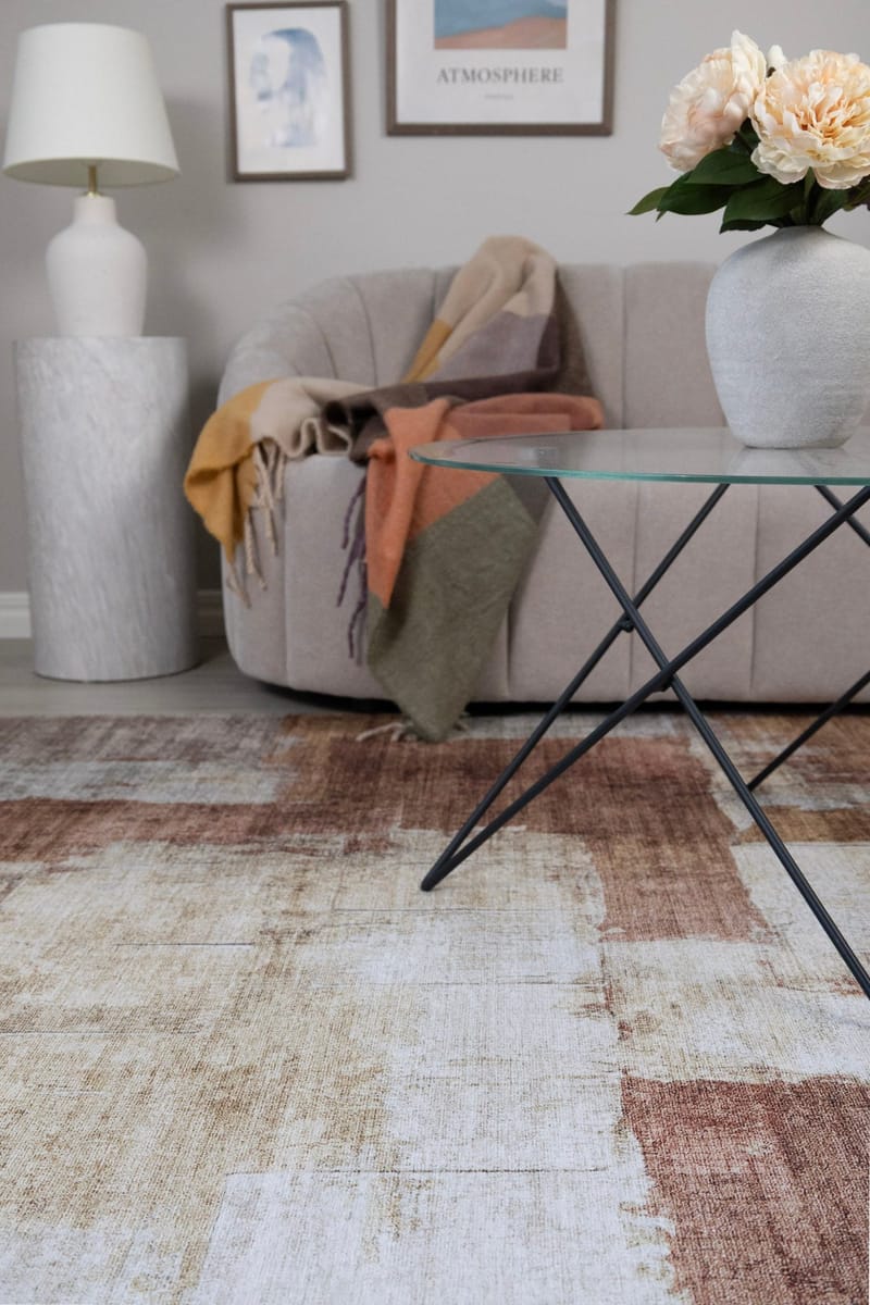 Maskinvevd teppe KM Home Nevada Vintage 160x230 cm Rust - Rust - Tekstiler & tepper - Teppe & matte - Moderne matte - Friezematte