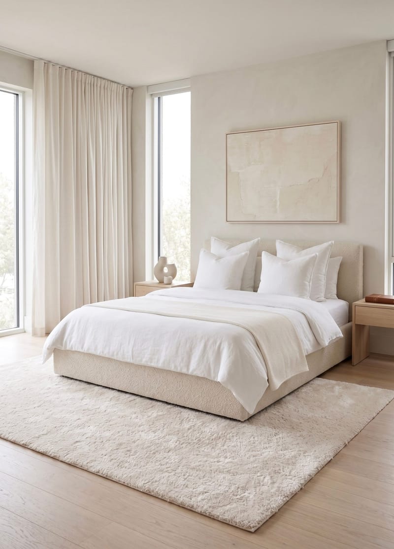 Maskinvevd teppe KM Home Novelle 140x200 Creme - Krem - Tekstiler & tepper - Teppe & matte - Moderne matte - Ryetepper