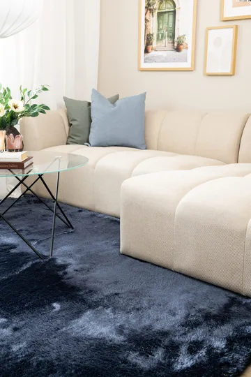 Maskinvevd teppe KM Home Novelle 160x230 Blå - Blå - Tekstiler & tepper - Teppe & matte - Moderne matte - Ryetepper