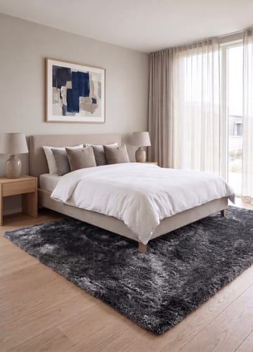 Maskinvevd teppe KM Home Novelle 160x230 Grafitt - Grafitt - Tekstiler & tepper - Teppe & matte - Moderne matte - Ryetepper
