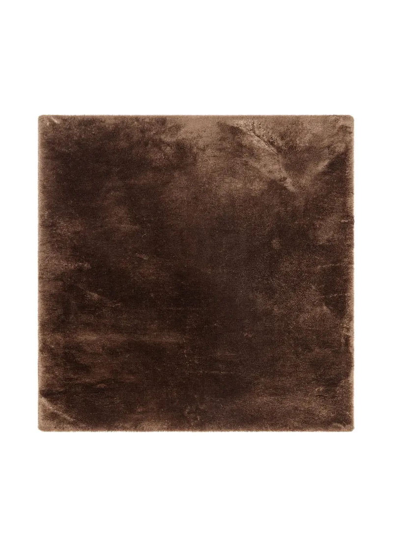 Maskinvevd teppe KM Home Novelle KVADRAT 200x200 Sjokolade, Sjokolade