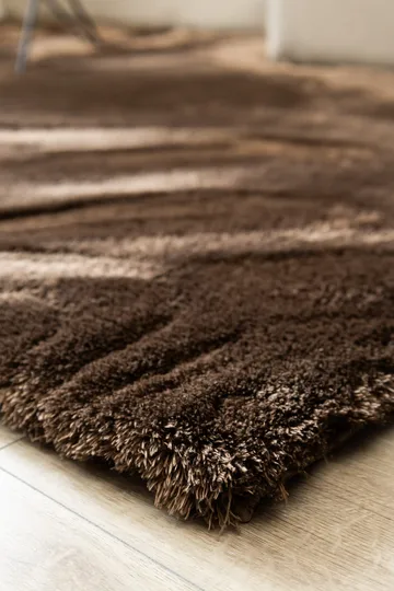 Maskinvevd teppe KM Home Novelle KVADRAT 200x200 Sjokolade - Sjokolade - Tekstiler & tepper - Teppe & matte - Moderne matte - Ryetepper