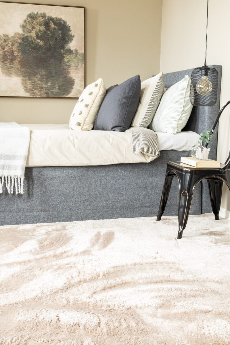 Maskinvevd teppe KM Home Novelle KVADRAT 240x240 Lin - Lin - Tekstiler & tepper - Teppe & matte - Moderne matte - Ryetepper