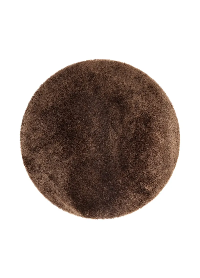 Maskinvevd teppe KM Home Novelle RUNDT 160x160 Sjokolade, Sjokolade