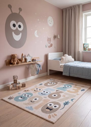 Maskinvevd teppe KM Home Play Numbers 120x160 Lin - Lin - Tekstiler & tepper - Teppe & matte - Moderne matte - Wiltontepper
