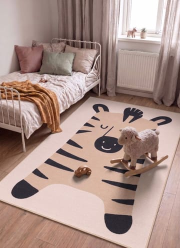 Maskinvevd teppe KM Home Play Zebra 140x200 Lin - Lin - Tekstiler & tepper - Teppe & matte - Moderne matte - Wiltontepper