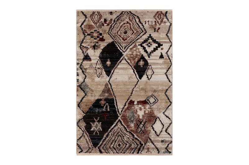 Matte Agadir Kilim 160x240 cm - Kremhvit - Friezematte - Wiltontepper - Store tepper