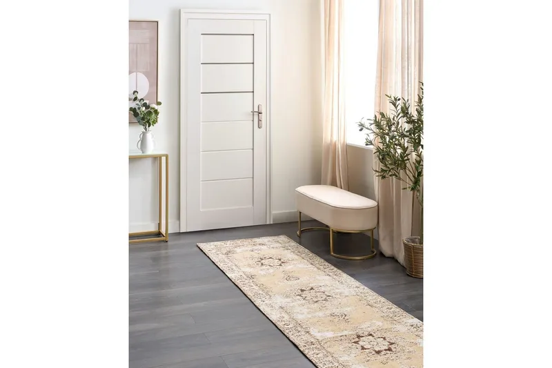 Matte Almus - Beige, brun, 80x300 cm - Tekstiler & tepper - Teppe & matte - Moderne matte - Gangmatter