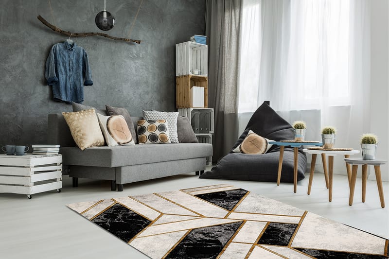 Matte Diamond Spectra 240x340 cm Gull - Friezematte - Wiltontepper - Store tepper
