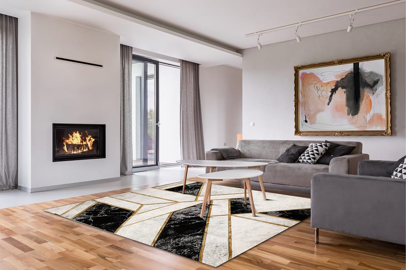 Matte Diamond Spectra 240x340 cm Gull - Friezematte - Wiltontepper - Store tepper