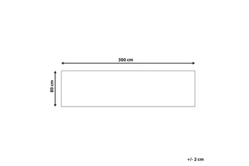 Matte Gesi II - Beige, 80x300 cm - Tekstiler & tepper - Teppe & matte - Moderne matte - Viskosematter