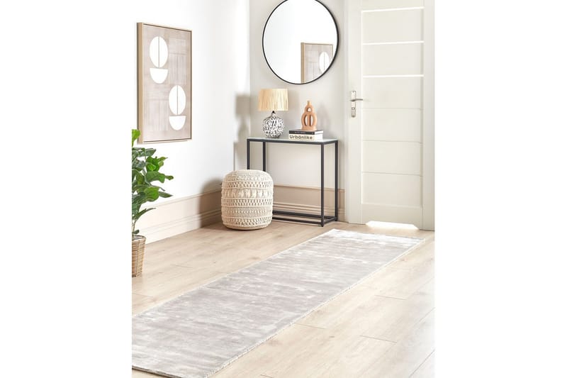 Matte Gesi II - Lysegrå, Lys grå, 80x300 cm - Tekstiler & tepper - Teppe & matte - Moderne matte - Viskosematter