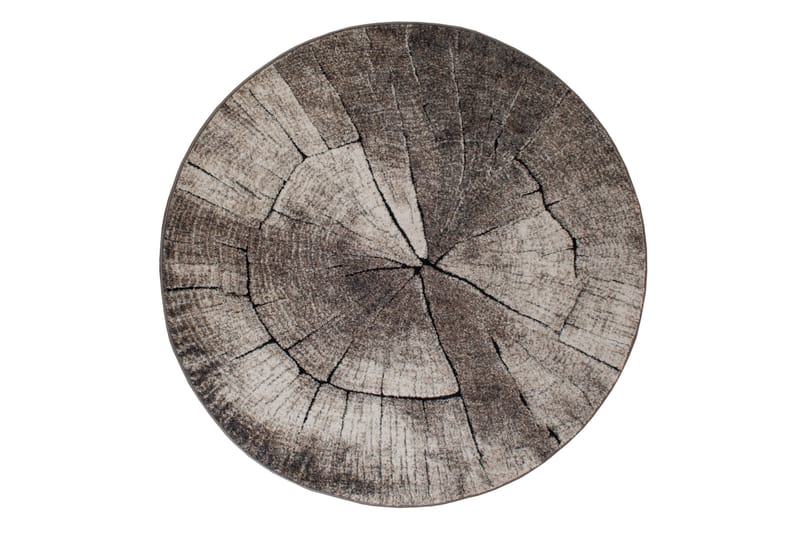 Matte Ibiza Rund 160 Tree - Grå - Friezematte - Wiltontepper - Store tepper