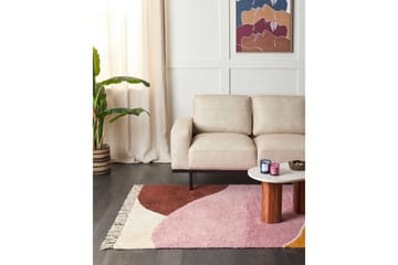 Matte Xinali - Rosa, gul, rød, beige - Tekstiler & tepper - Teppe & matte - Moderne matte - Bomullsmatter