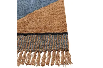 Matte Xuluf - Brun, Blå - Tekstiler & tepper - Teppe & matte - Moderne matte - Bomullsmatter