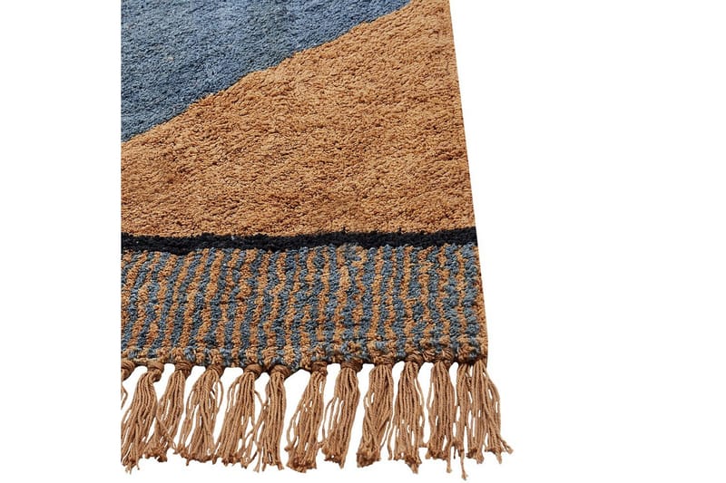 Matte Xuluf - Brun, Blå - Tekstiler & tepper - Teppe & matte - Moderne matte - Bomullsmatter