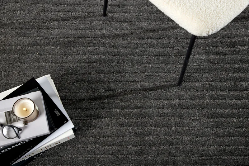 Milton Ullteppe 200x300 cm Rektangulær - Mørk grå - Tekstiler & tepper - Teppe & matte - Moderne matte - Ullteppe