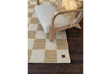 Moharan Ullteppe 160x230 cm Rektangulært - Gul - Tekstiler & tepper - Teppe & matte - Moderne matte - Ullteppe